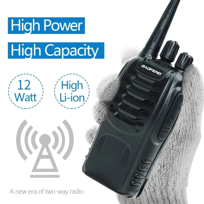 2/4PCS Baofeng BF-888S V2 Walkie Talkie Dual Band Portable Long Range Standby UHF 400-470MHz USB Ham Two Way Radio for Hunting