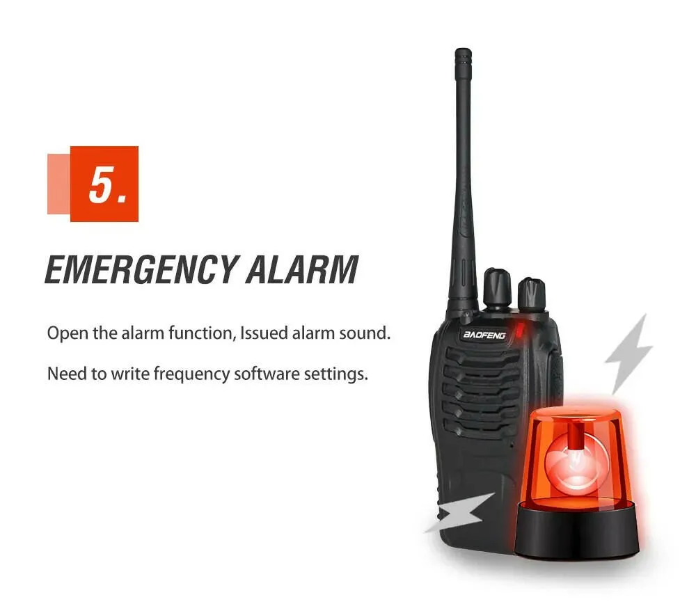 2pcs Baofeng BF-888S Walkie Talkie 5W 16 Chs 400-470MHz UHF FM Transceiver 6m Two Way Radio Comunicador For Outdoor Hiking