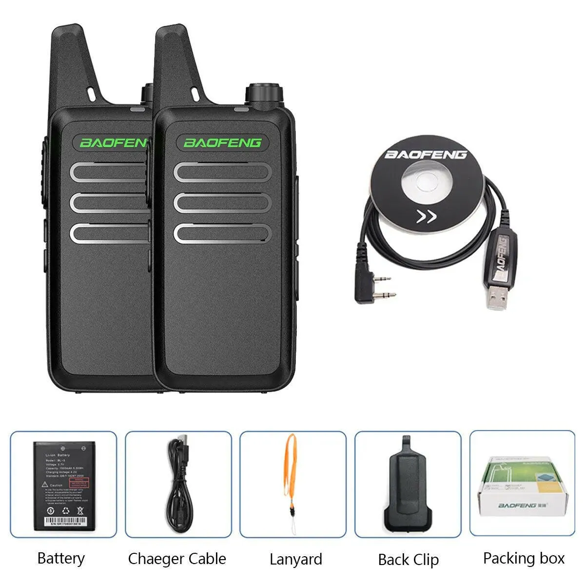 2PCS Baofeng BF-T20 5W Portable Mini Walkie Talkie VOX Charging USB For BF-C9 BF-888S KD-C1 Two Way Radio  Hotel Hunting