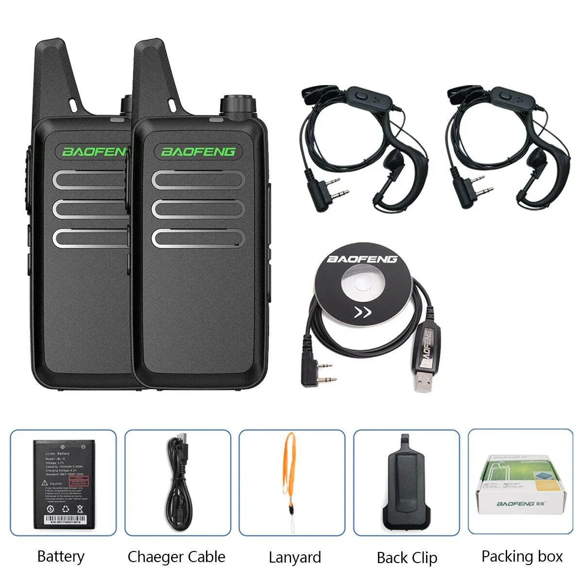 2PCS Baofeng BF-T20 5W Portable Mini Walkie Talkie VOX Charging USB For BF-C9 BF-888S KD-C1 Two Way Radio  Hotel Hunting