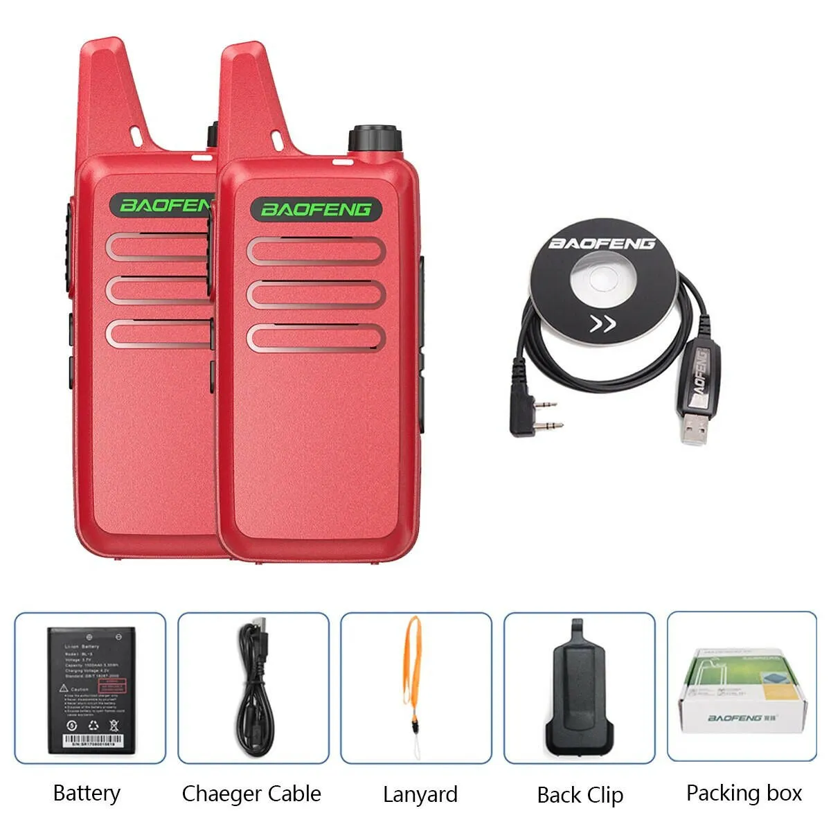 2PCS Baofeng BF-T20 5W Portable Mini Walkie Talkie VOX Charging USB For BF-C9 BF-888S KD-C1 Two Way Radio  Hotel Hunting