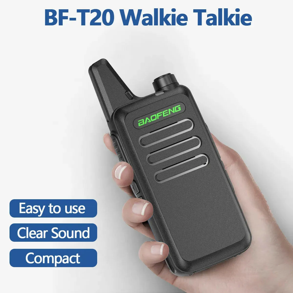2PCS Baofeng BF-T20 5W Portable Mini Walkie Talkie VOX Charging USB For BF-C9 BF-888S KD-C1 Two Way Radio  Hotel Hunting