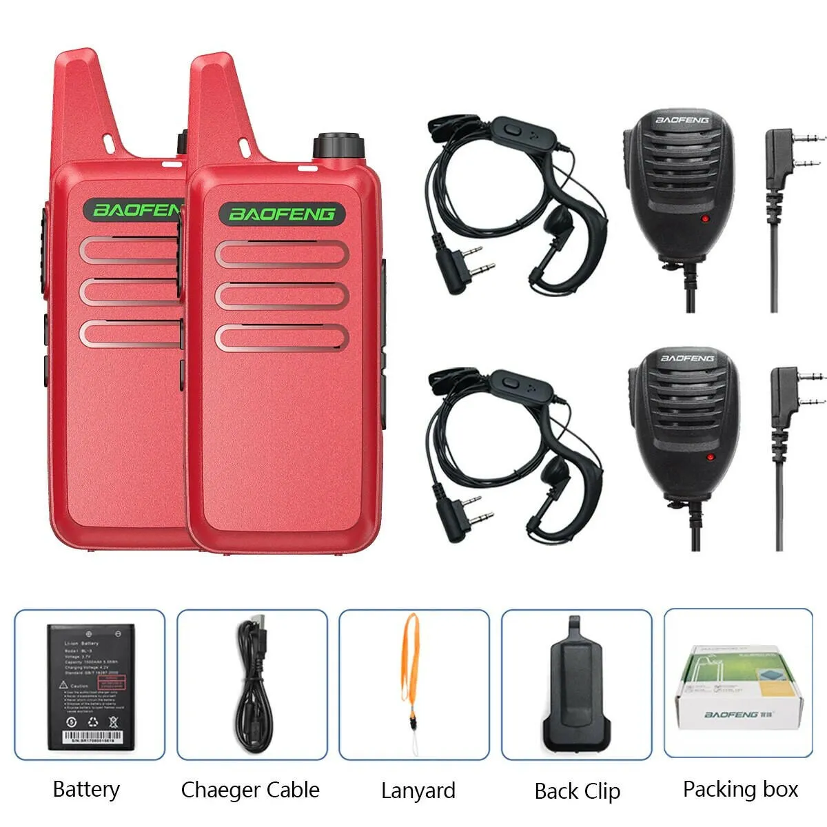 2PCS Baofeng BF-T20 5W Portable Mini Walkie Talkie VOX Charging USB For BF-C9 BF-888S KD-C1 Two Way Radio  Hotel Hunting