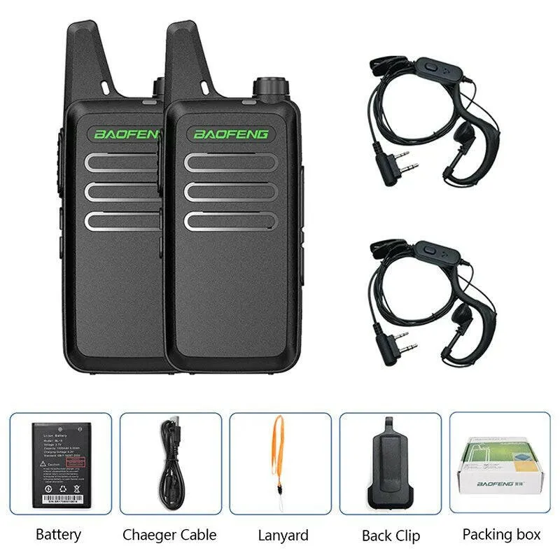 2PCS Baofeng BF-T20 5W Portable Mini Walkie Talkie VOX Charging USB For BF-C9 BF-888S KD-C1 Two Way Radio  Hotel Hunting