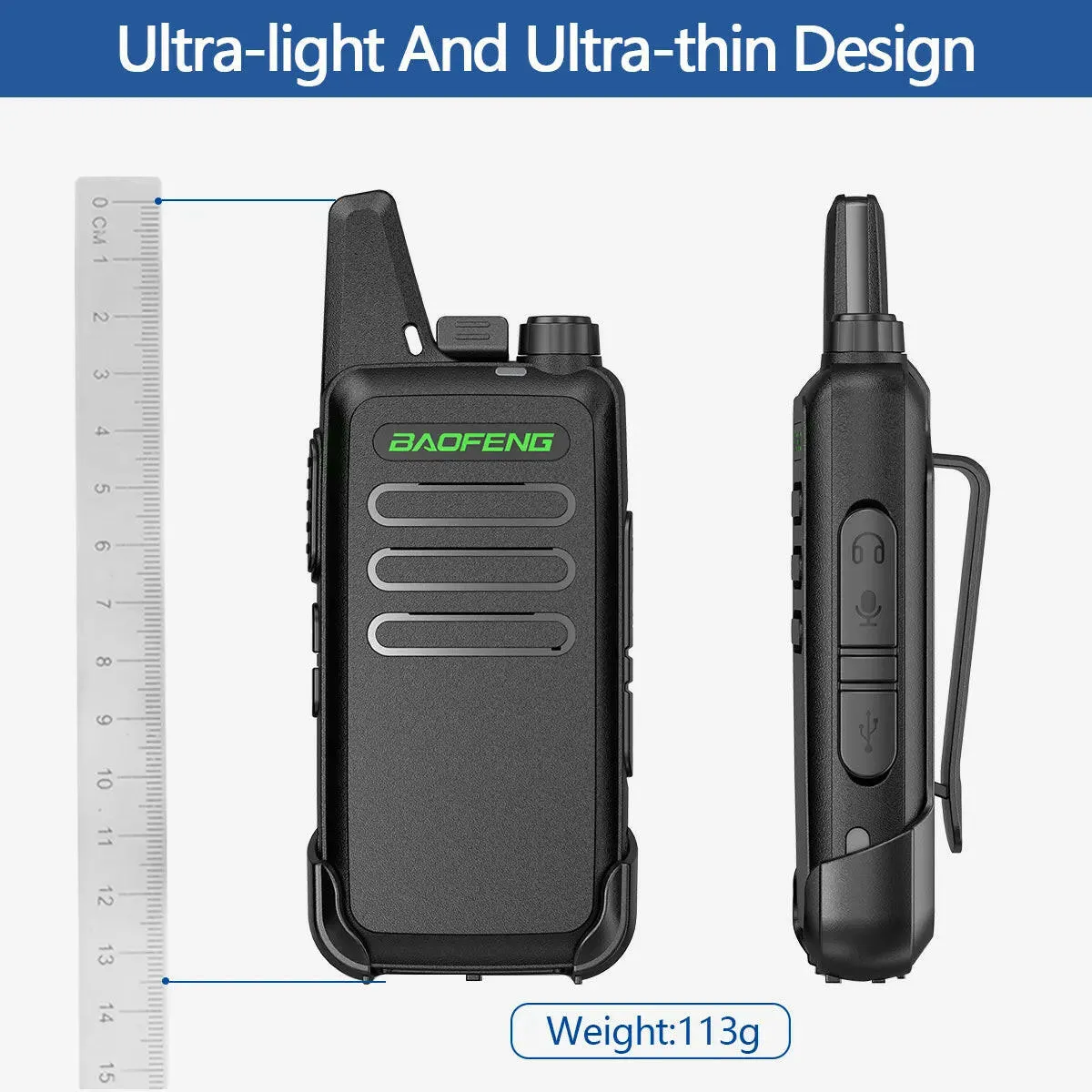 2PCS Baofeng BF-T20 5W Portable Mini Walkie Talkie VOX Charging USB For BF-C9 BF-888S KD-C1 Two Way Radio  Hotel Hunting