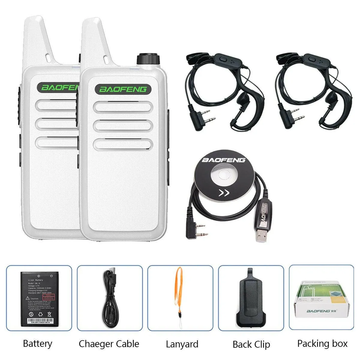 2PCS Baofeng BF-T20 5W Portable Mini Walkie Talkie VOX Charging USB For BF-C9 BF-888S KD-C1 Two Way Radio  Hotel Hunting