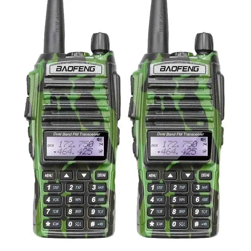 2Pcs Baofeng UV-82 Walkie Talkie CB Radio UV 82 Portable Two Way Radio FM VOX Transceiver Dual Band Long Range UV82 Ham Radios