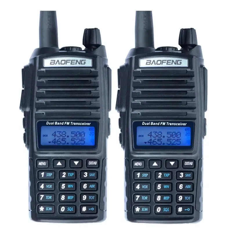2Pcs Baofeng UV-82 Walkie Talkie CB Radio UV 82 Portable Two Way Radio FM VOX Transceiver Dual Band Long Range UV82 Ham Radios