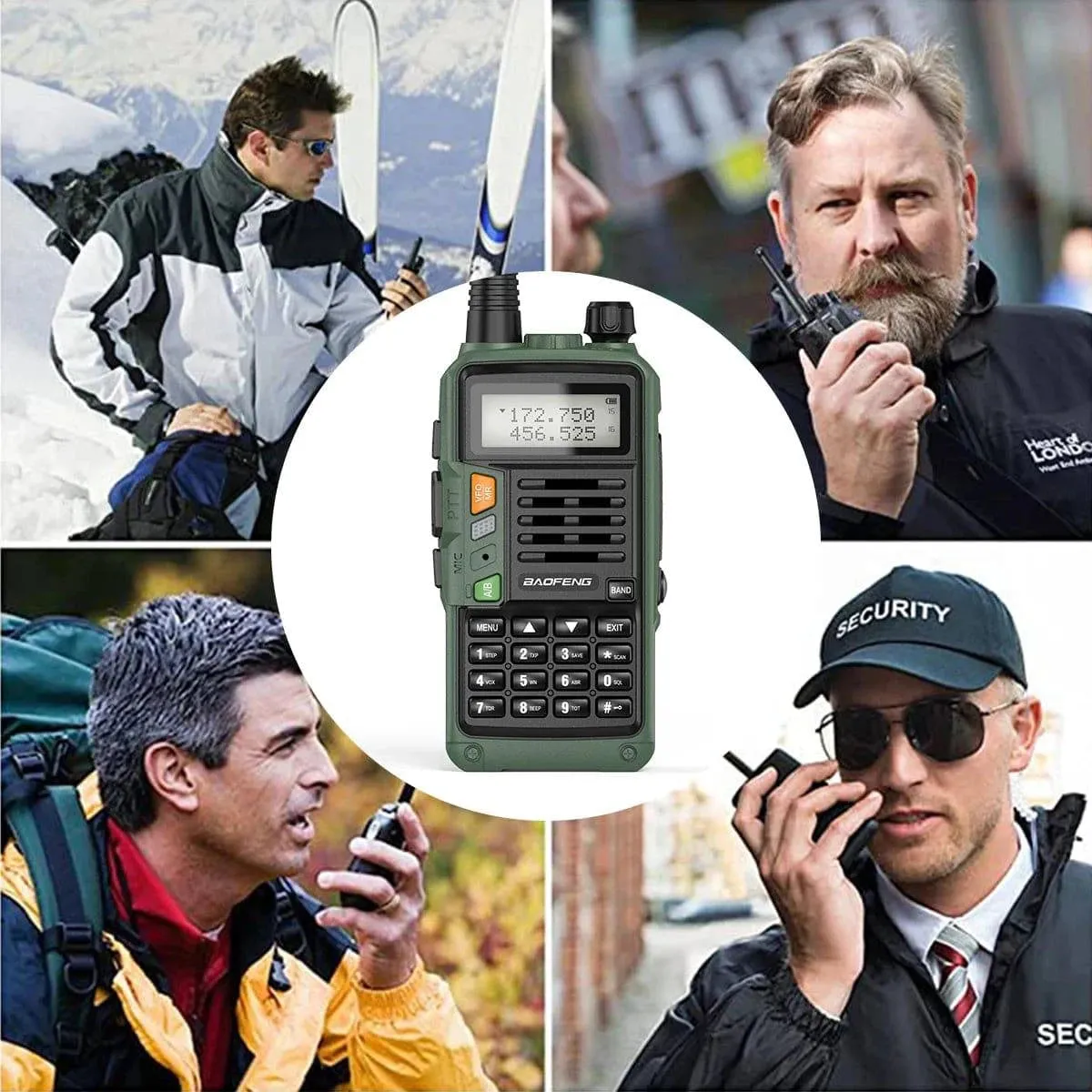 2PCS BaoFeng UV-S9 PLUS Waterproof Walkie Talkie 10W Powerful CB Radio Long Range Portable Two Way Radio set for hunting travel