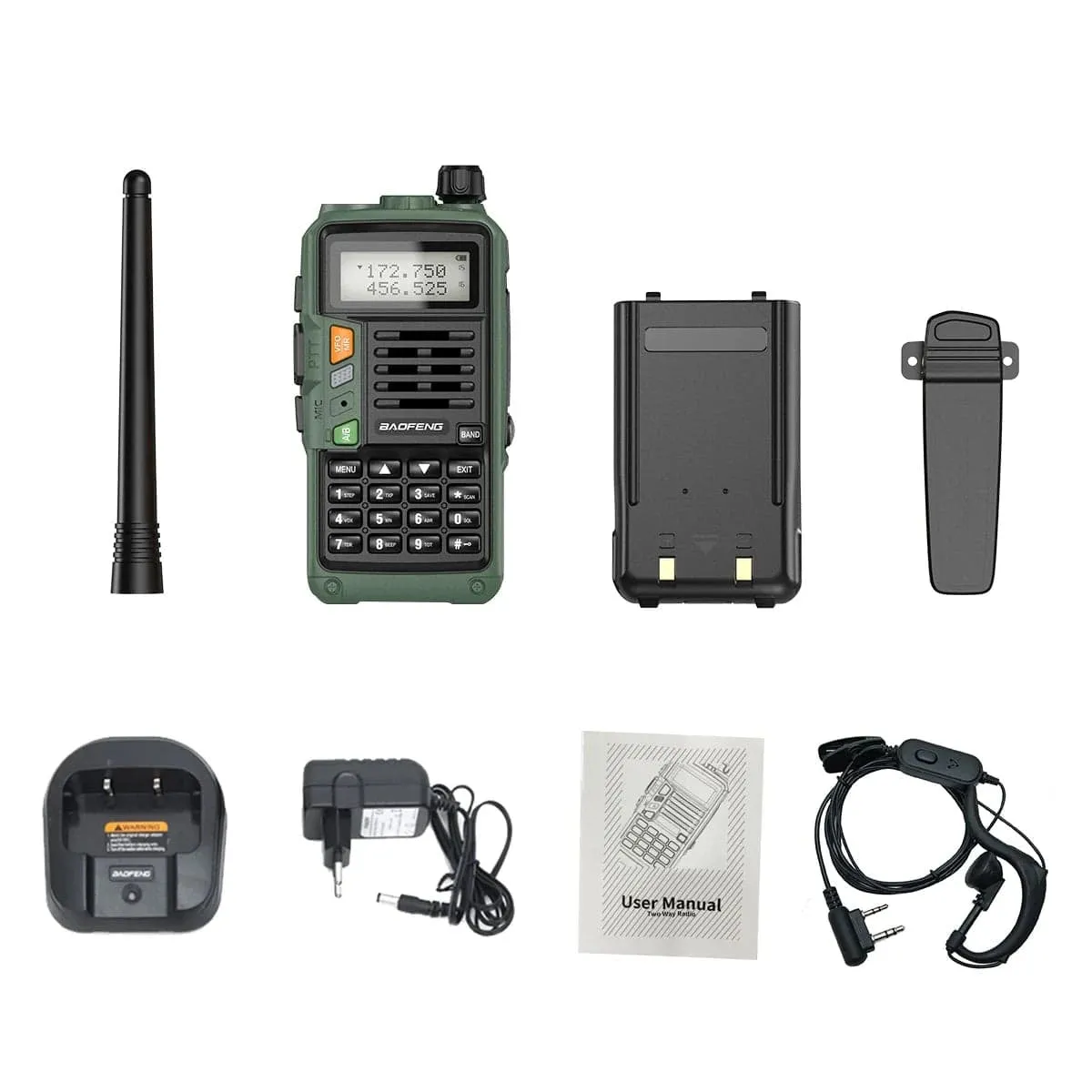 2PCS BaoFeng UV-S9 PLUS Waterproof Walkie Talkie 10W Powerful CB Radio Long Range Portable Two Way Radio set for hunting travel