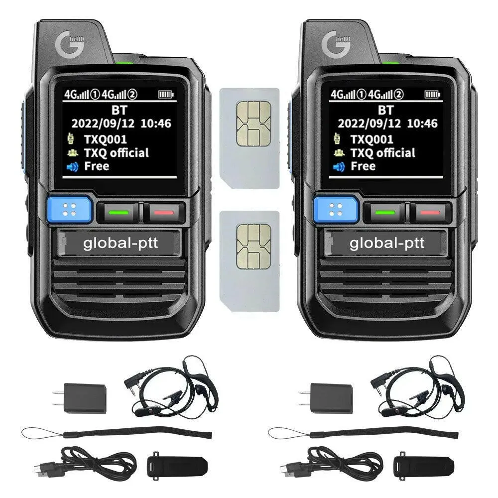 2PCS global-ptt global walkie talkie Wurui G0 POC mini radio commutator radios long range profesional Two-way radio internet