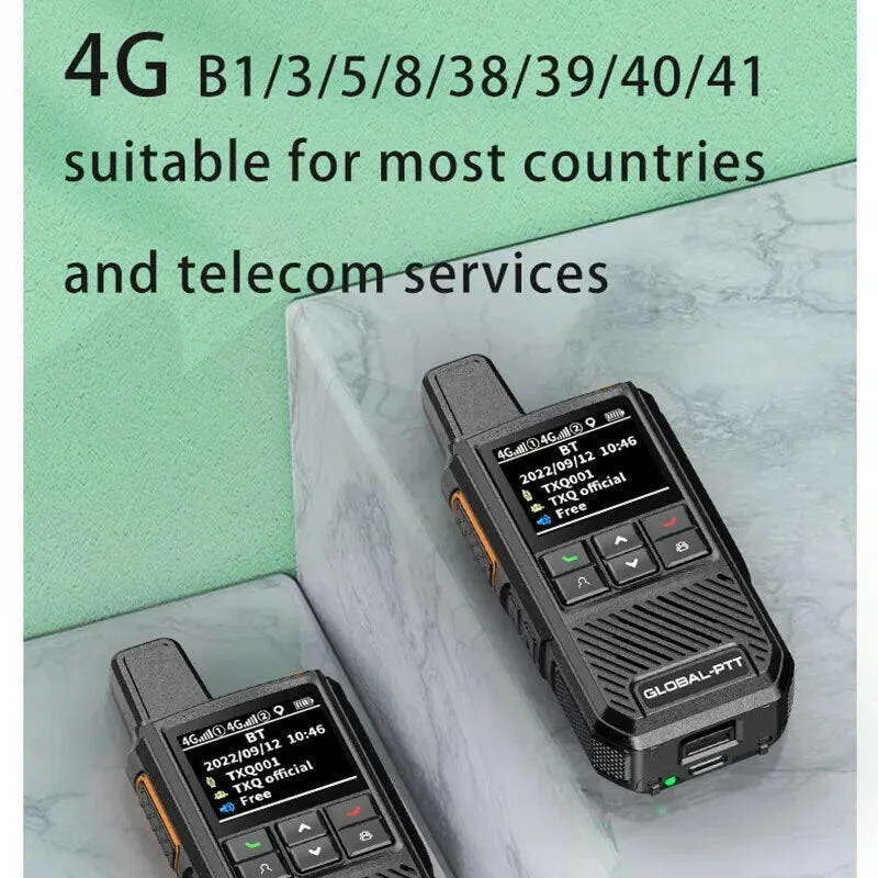 2PCS global-ptt global walkie talkie Wurui G1 POC radio commutator radios long range profesional Two-way radio internet police