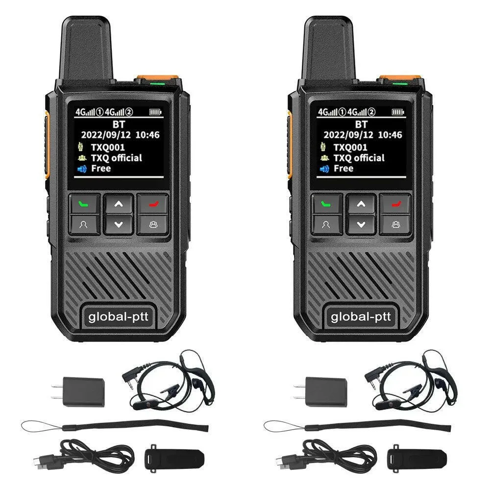 2PCS global-ptt global walkie talkie Wurui G1 POC radio commutator radios long range profesional Two-way radio internet police