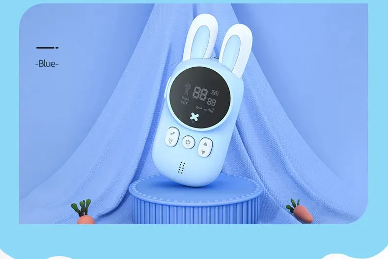 2PCS Kids Walkie Talkie Mini Phone Call Children Cartoon Talkie Walkie Toys 3KM Range UHF Radio Interphone Boys Girls Gifts
