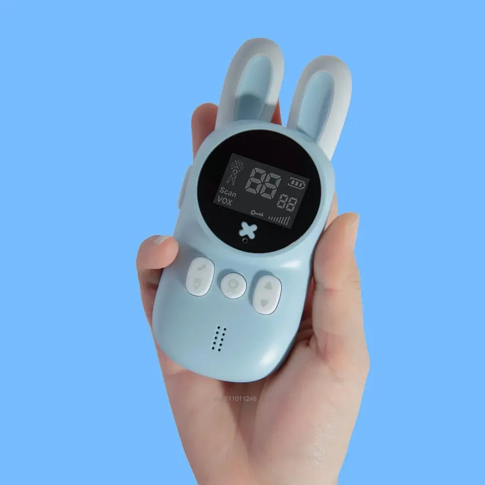 2PCS Kids Walkie Talkie Mini Phone Call Children Cartoon Talkie Walkie Toys 3KM Range UHF Radio Interphone Boys Girls Gifts