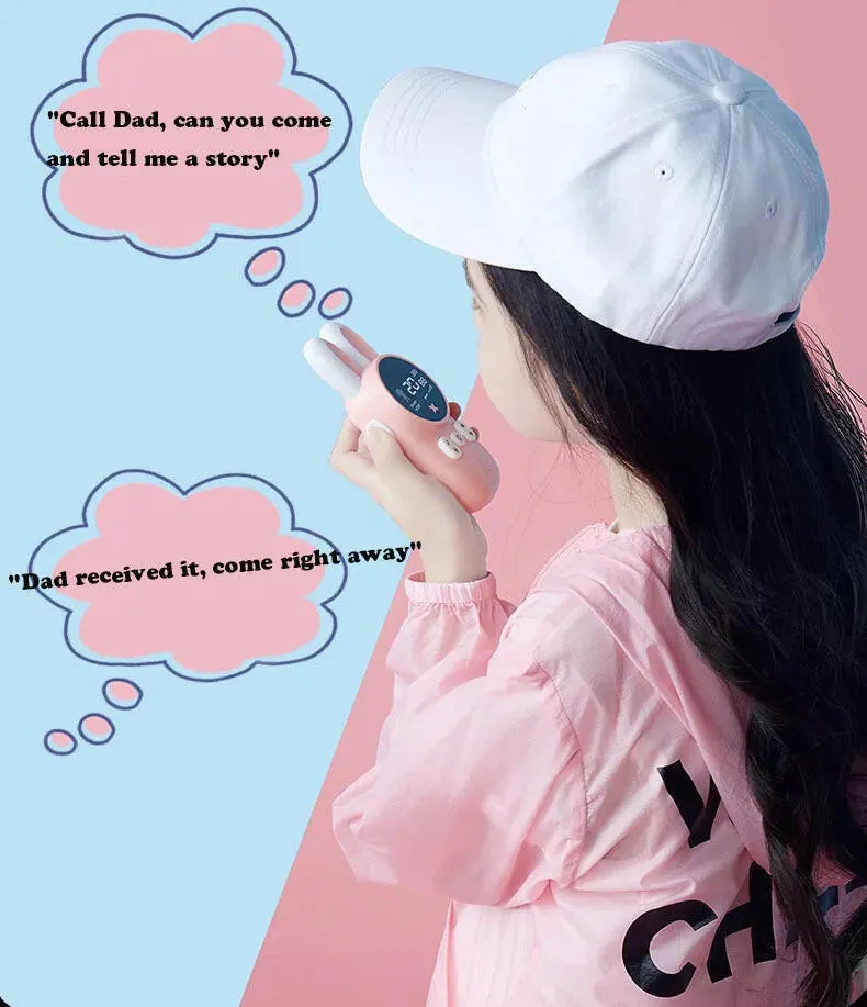 2PCS Kids Walkie Talkie Mini Phone Call Children Cartoon Talkie Walkie Toys 3KM Range UHF Radio Interphone Boys Girls Gifts