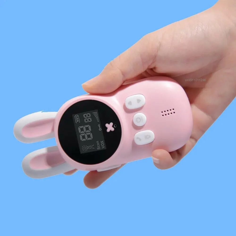 2PCS Kids Walkie Talkie Mini Phone Call Children Cartoon Talkie Walkie Toys 3KM Range UHF Radio Interphone Boys Girls Gifts