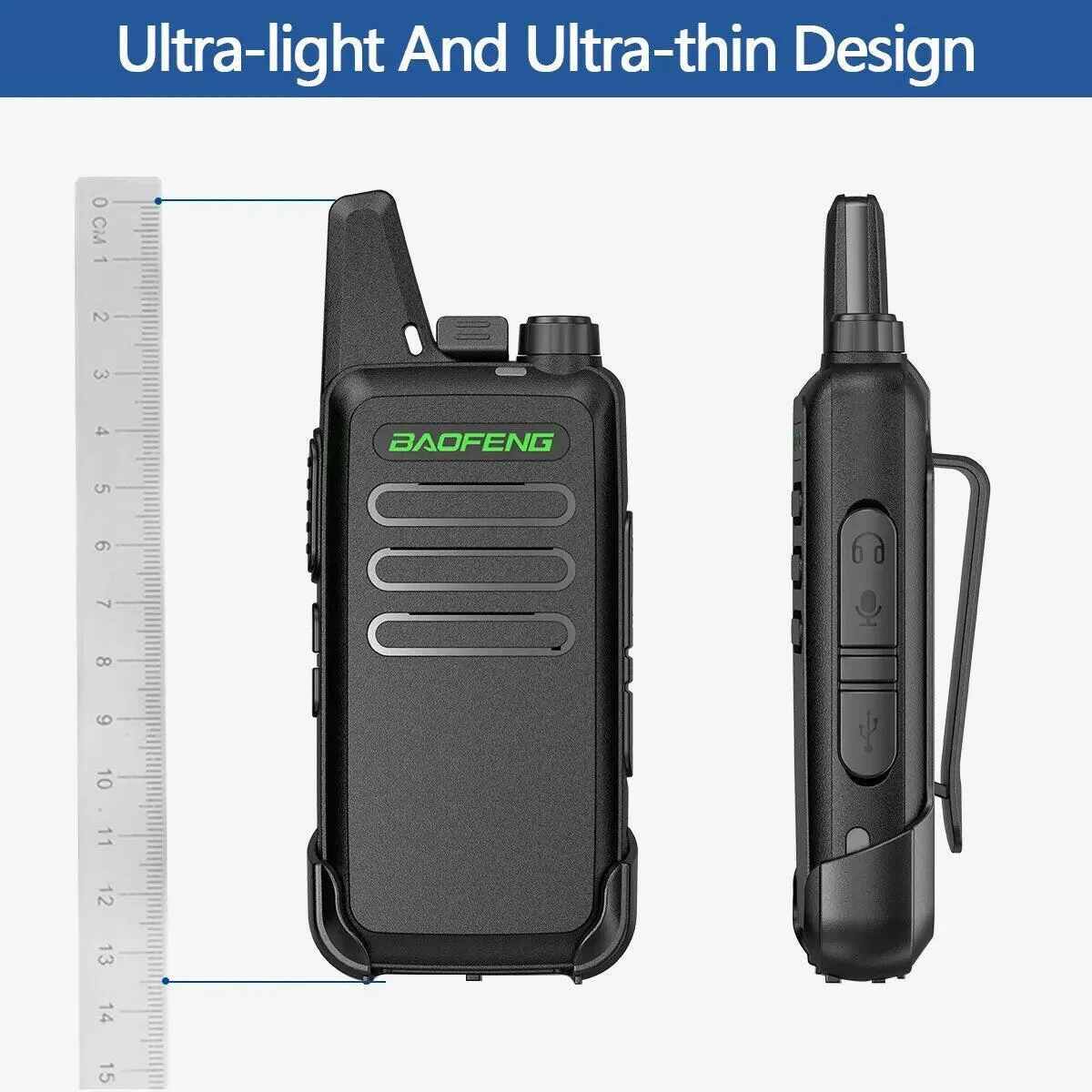 2PCS Mini Walkie Talkie Baofeng BF-T20 PortableTwo Way Radio Charging USB VOX For BF-C9 BF-888S KD-C1 for Station Hotel Hunting