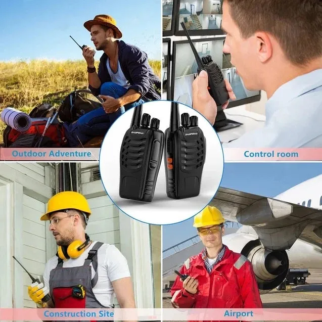 2Pcs/lot Baofeng BF-888S Walkie Talkie Frequency Long Range Portable UHF Ham Two Way Radio Receiver Transmitter Transceiver