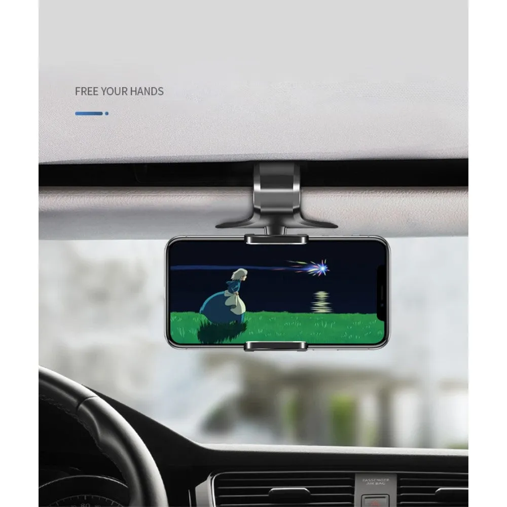 3 in 1 Car GPS Smartphone Holder: Dashboard / Visor Clamp   AC Grid Clip for Emporia Talk V20 - Black
