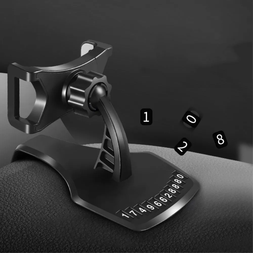 3 in 1 Car GPS Smartphone Holder: Dashboard / Visor Clamp   AC Grid Clip for Emporia Talk V20 - Black