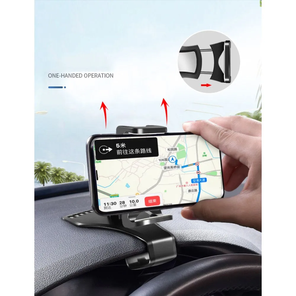 3 in 1 Car GPS Smartphone Holder: Dashboard / Visor Clamp   AC Grid Clip for Emporia Talk V20 - Black