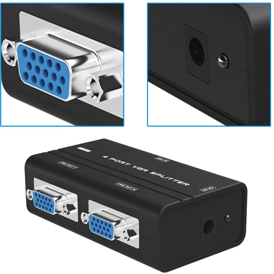 4Xem 2-Port Vga Splitter 250 Mhz