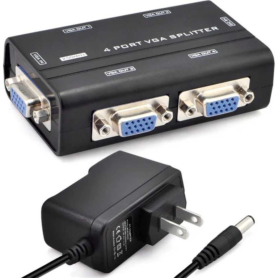 4Xem 4-Port Vga Splitter 250 Mhz