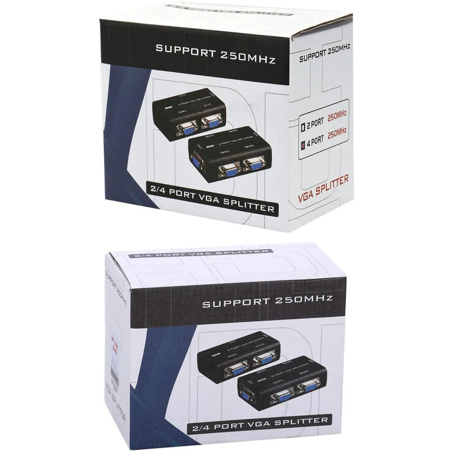 4Xem 4-Port Vga Splitter 250 Mhz
