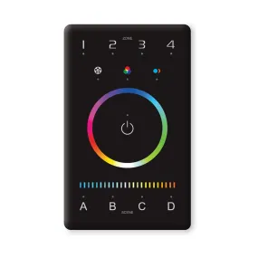 5-Channel DMX Wall Controller with Bluetooth App For RGBTW Strip lights