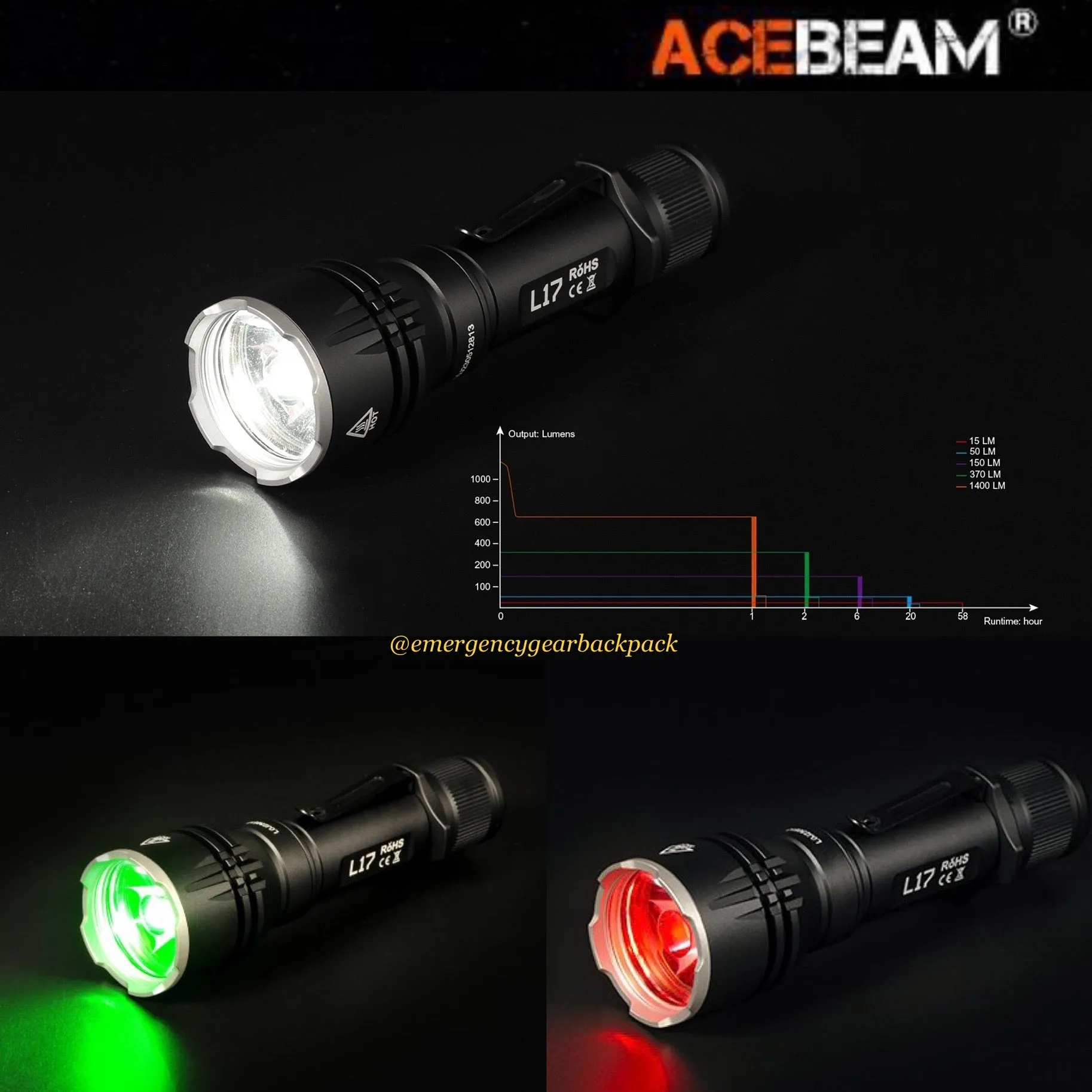 ACEBEAM L17 Ultra-long Range Flashlight