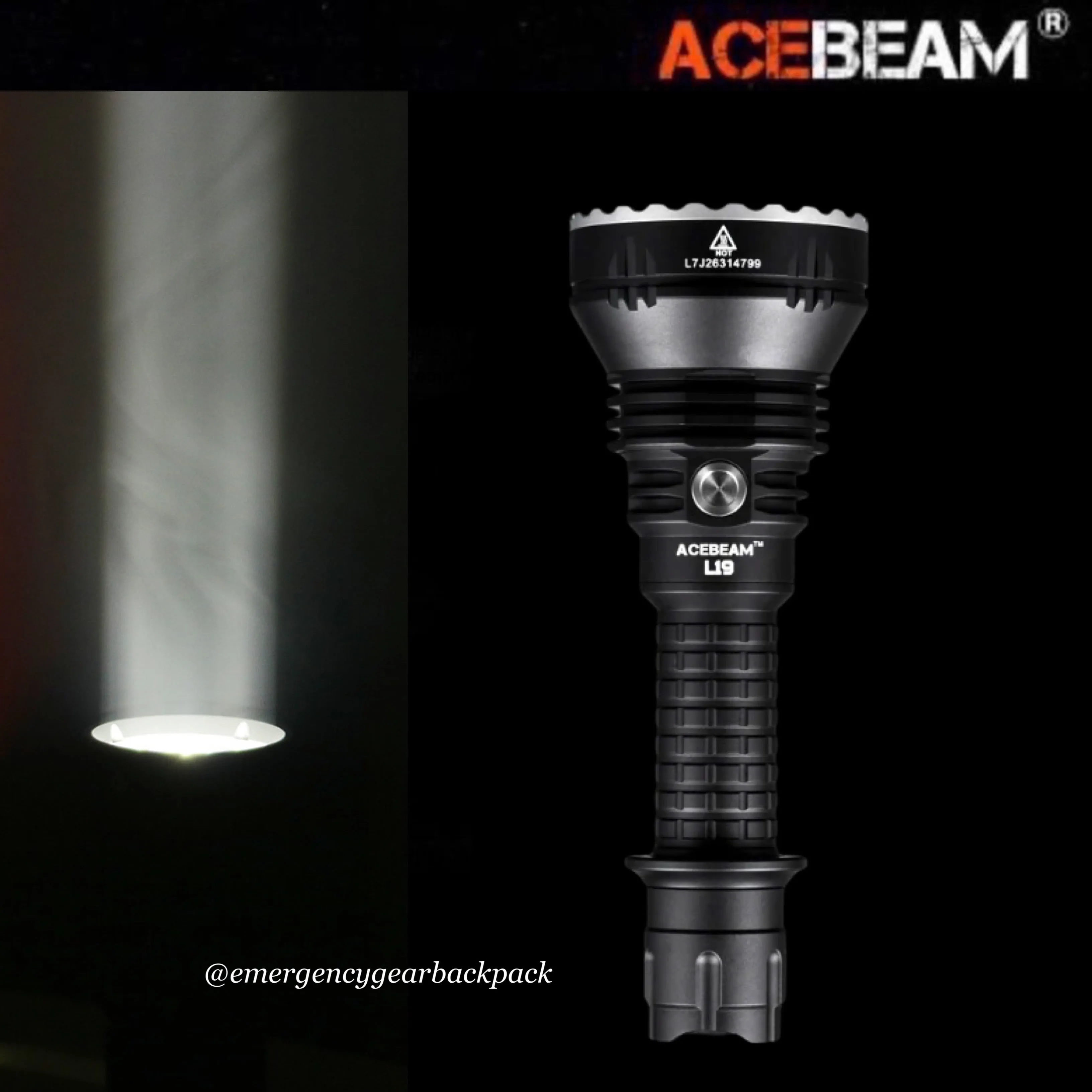 ACEBEAM L19 Long Range Flashlight 1300M