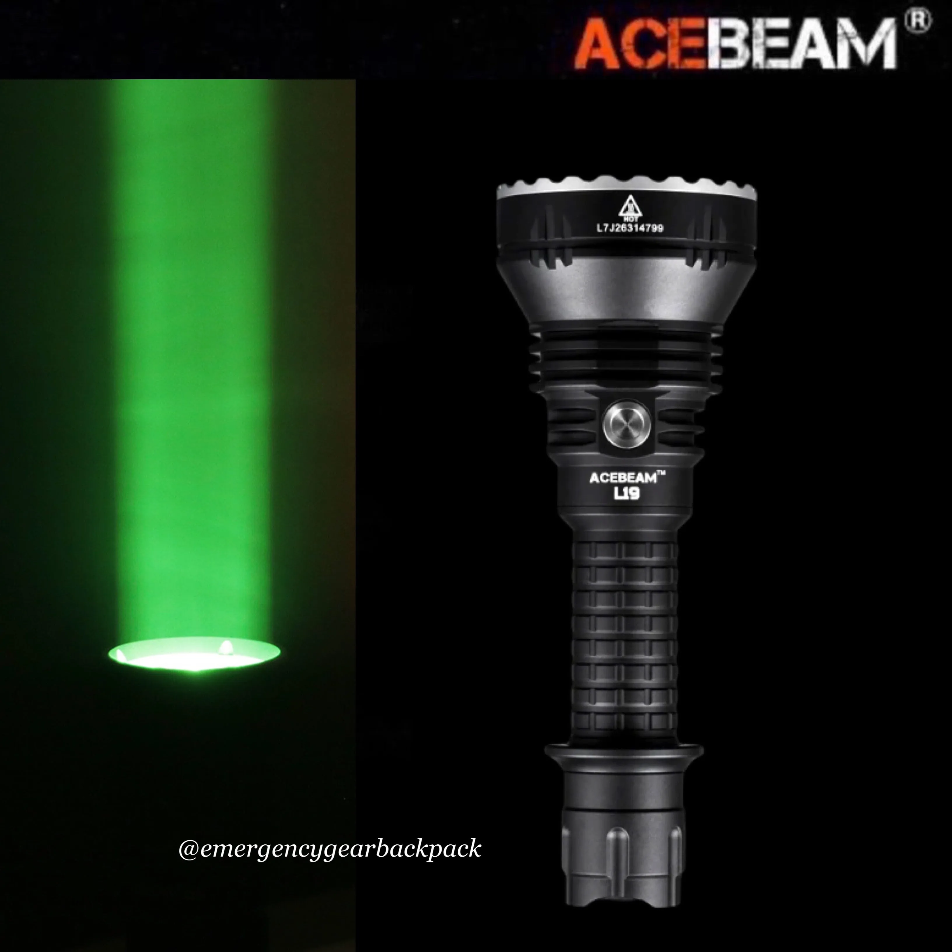 ACEBEAM L19 Long Range Flashlight 1300M