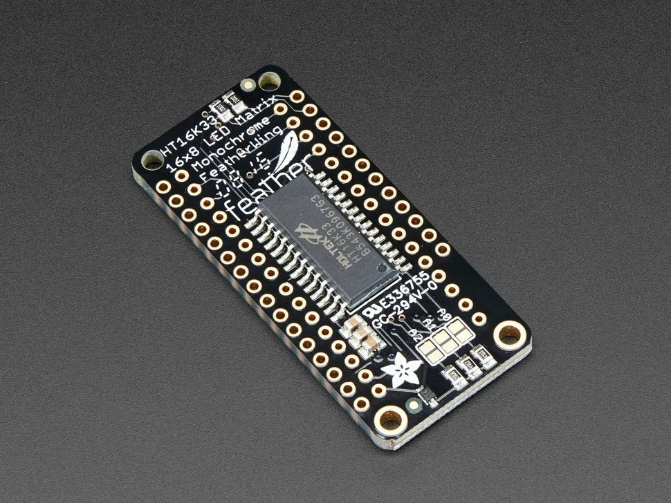 Adafruit 0.8" 8x16 LED Matrix FeatherWing Display - Red