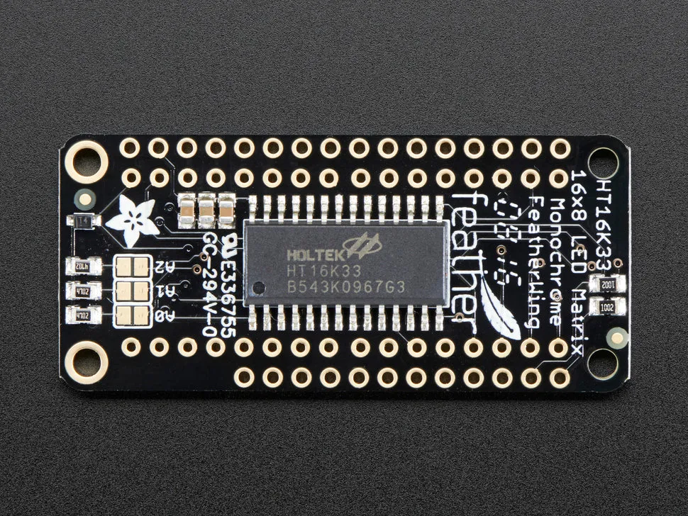 Adafruit 0.8" 8x16 LED Matrix FeatherWing Display - Red