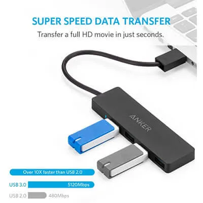 Anker 4-Port USB 3.0 Ultra Slim Data Hub