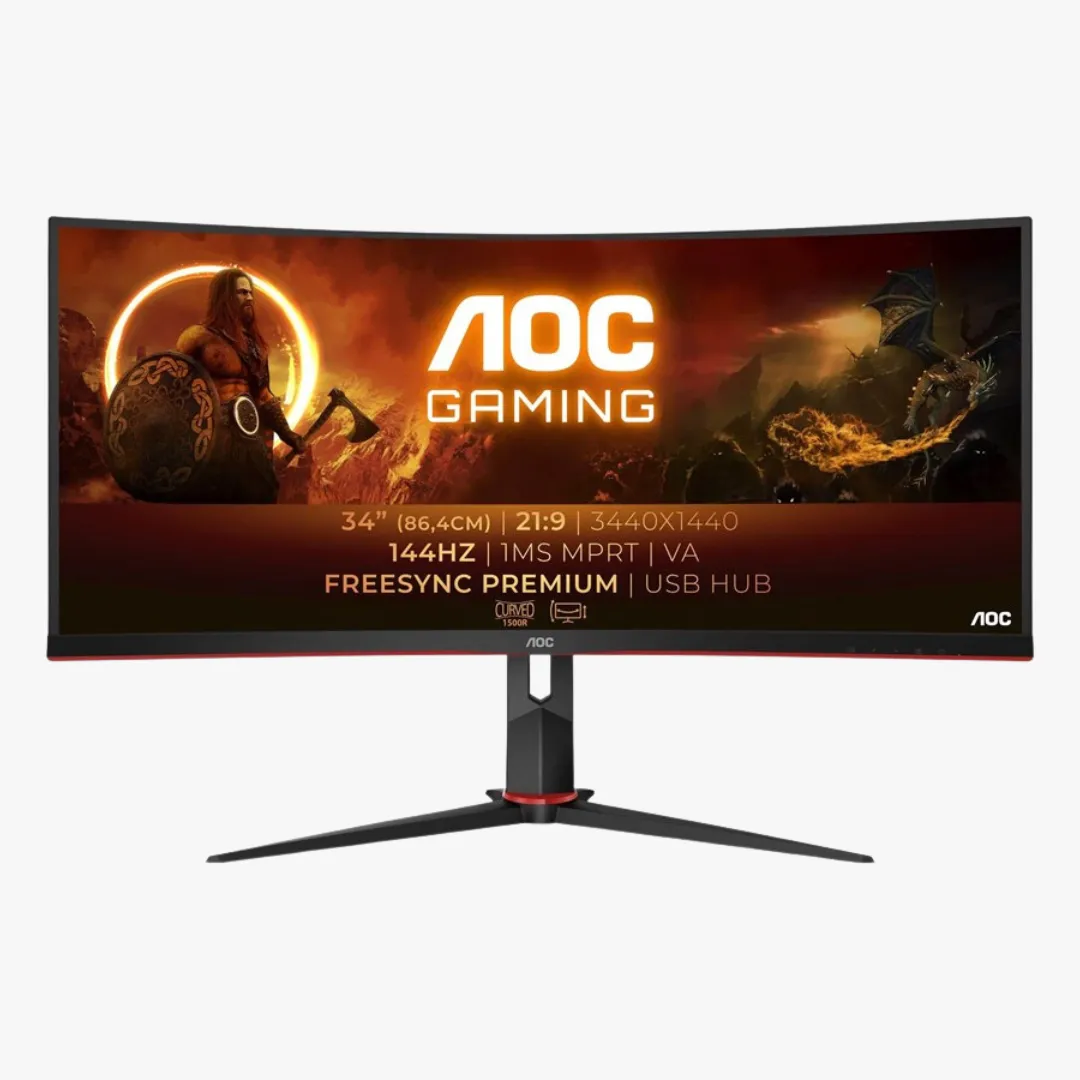 AOC 34" CU34G2X/BK Ultrawide Curved Gaming Monitor