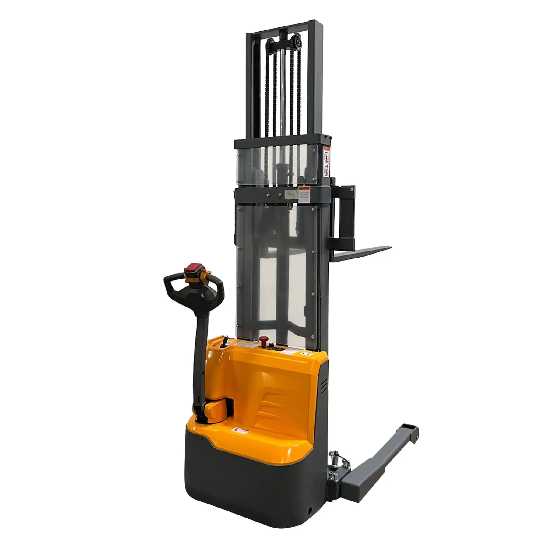 Apollolift Forklift Lithium Battery Full Electric Walkie Stacker 2640lbs Cap. Straddle Legs. 118" lifting A-3035