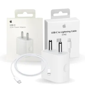 Apple iPhone 14 Pro Max 20W USB‑C Power Adapter With USB-C to Lightning Charge Cable