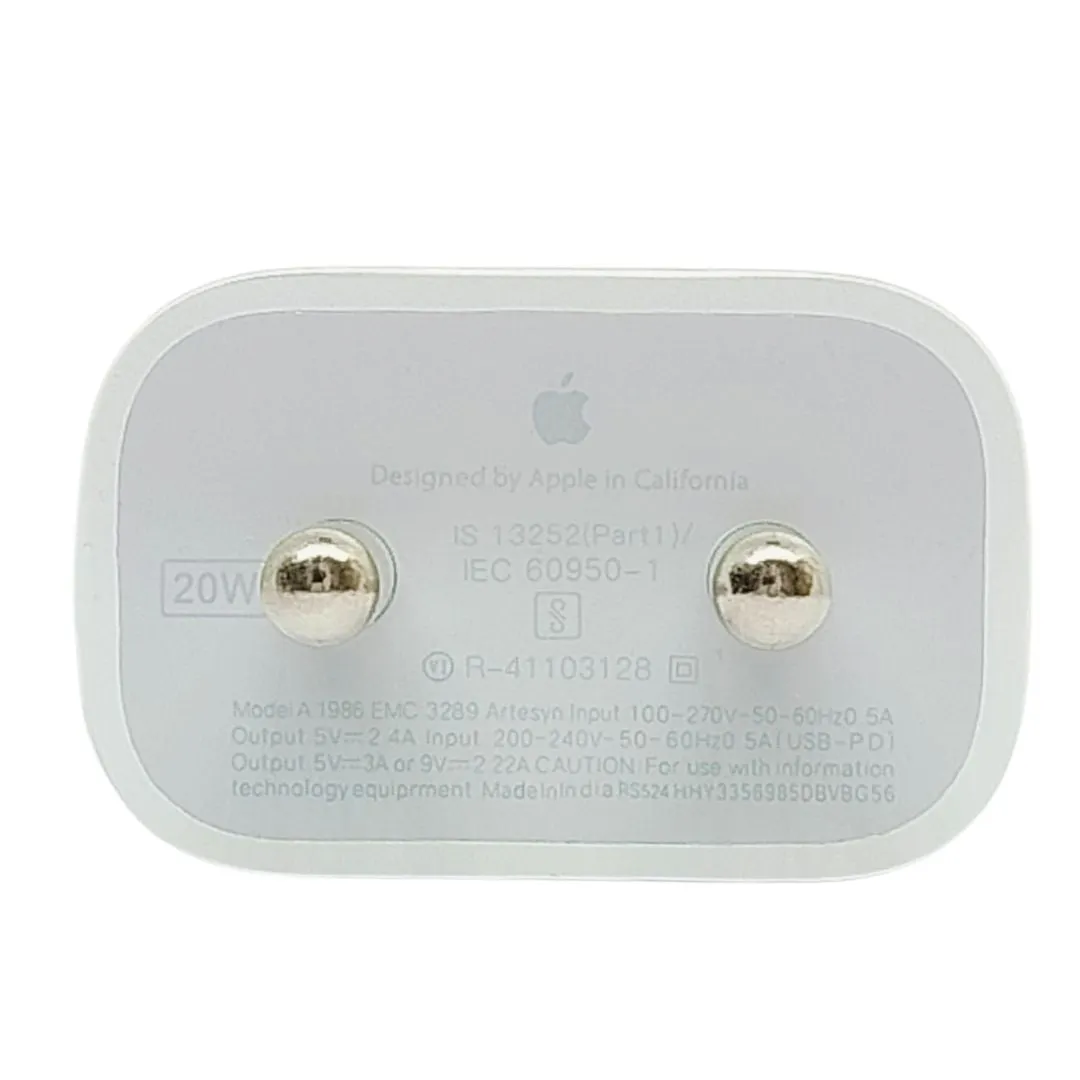 Apple iPhone 14 Pro Max 20W USB‑C Power Adapter With USB-C to Lightning Charge Cable