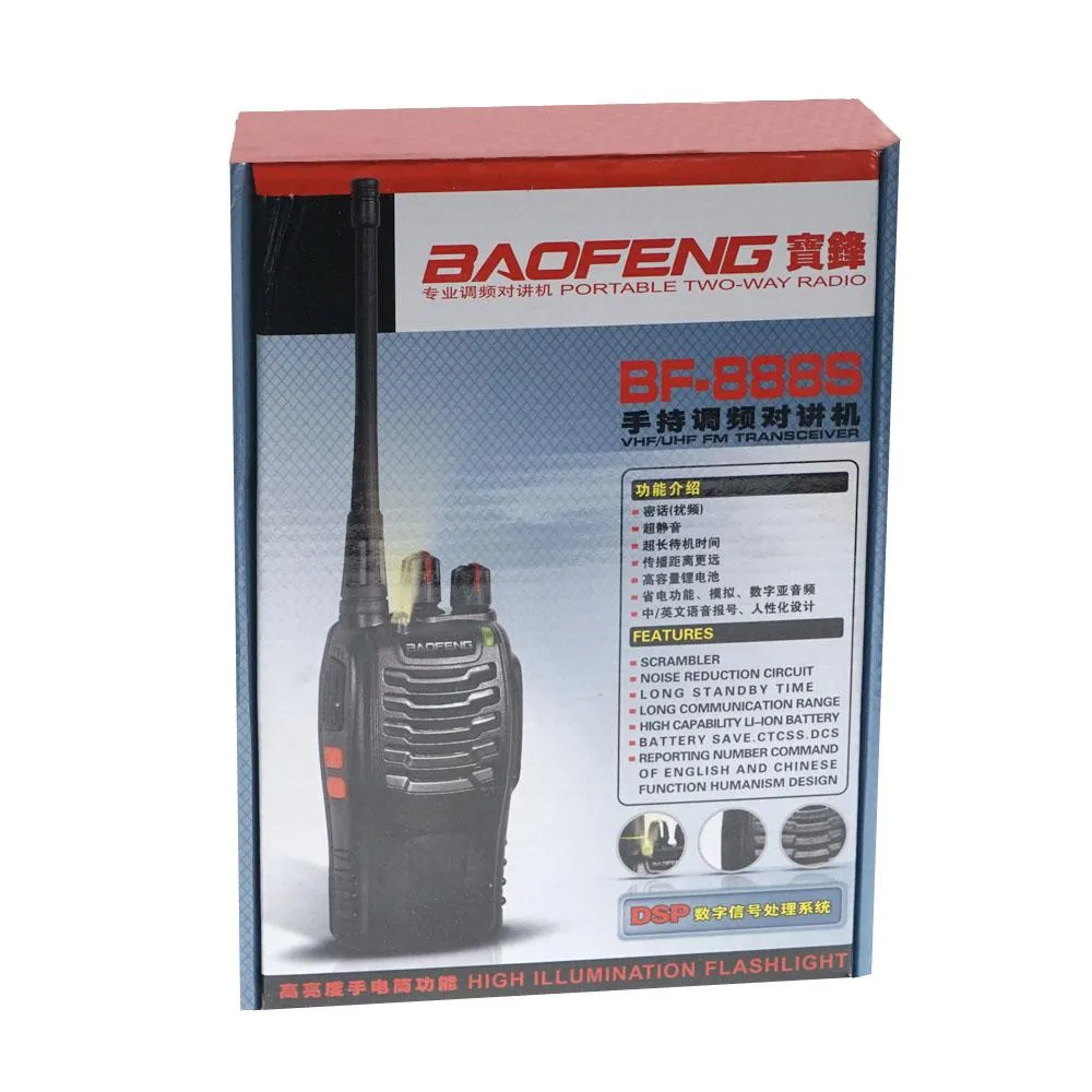 Baofeng 5W 8 Pcs Walkie Talkies BF-888S  Handheld Two Way Radios Battery and Charger 2-4 KM