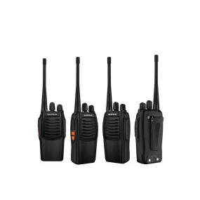 BaoFeng BF-C1 (Single & Set of 2/3/4) Walkie-Talkie UHF Transceiver 5W Two-Way Radio with 16 Store Channels, 430-440MHz Frequency Range, 5km Max. Talking Range, Clear Voice Output, 1500mAh Battery Capacity, IP45 Waterproof