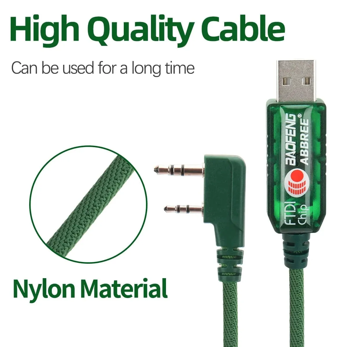 Baofeng FTDI Universal Plug & Play USB Programming Cable for UV-5R 888S UV 13 17 21 PRO Walkie Talkie Easy Setup No Drive Needed