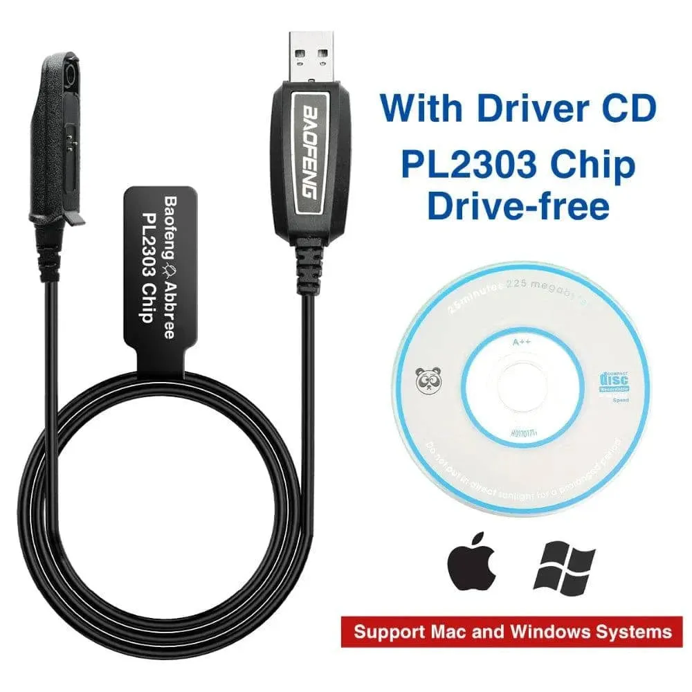 Baofeng UV-9R Waterproof USB Programming Cable For BaoFeng UV-9R Pro Plus XR PL2303 Chip Walkie Talkie Ham Two Way Radio