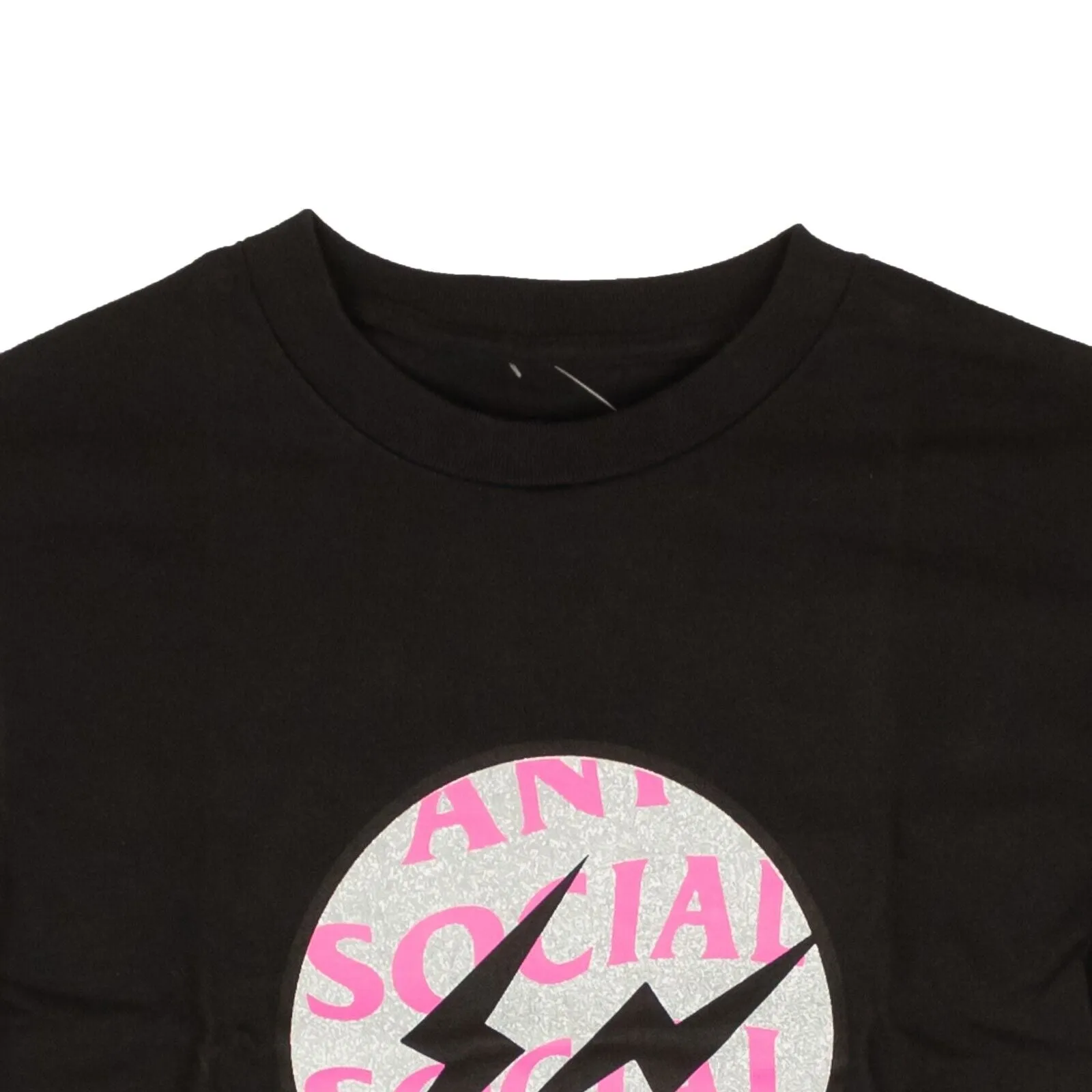 Black Cotton Interference Logo T-Shirt