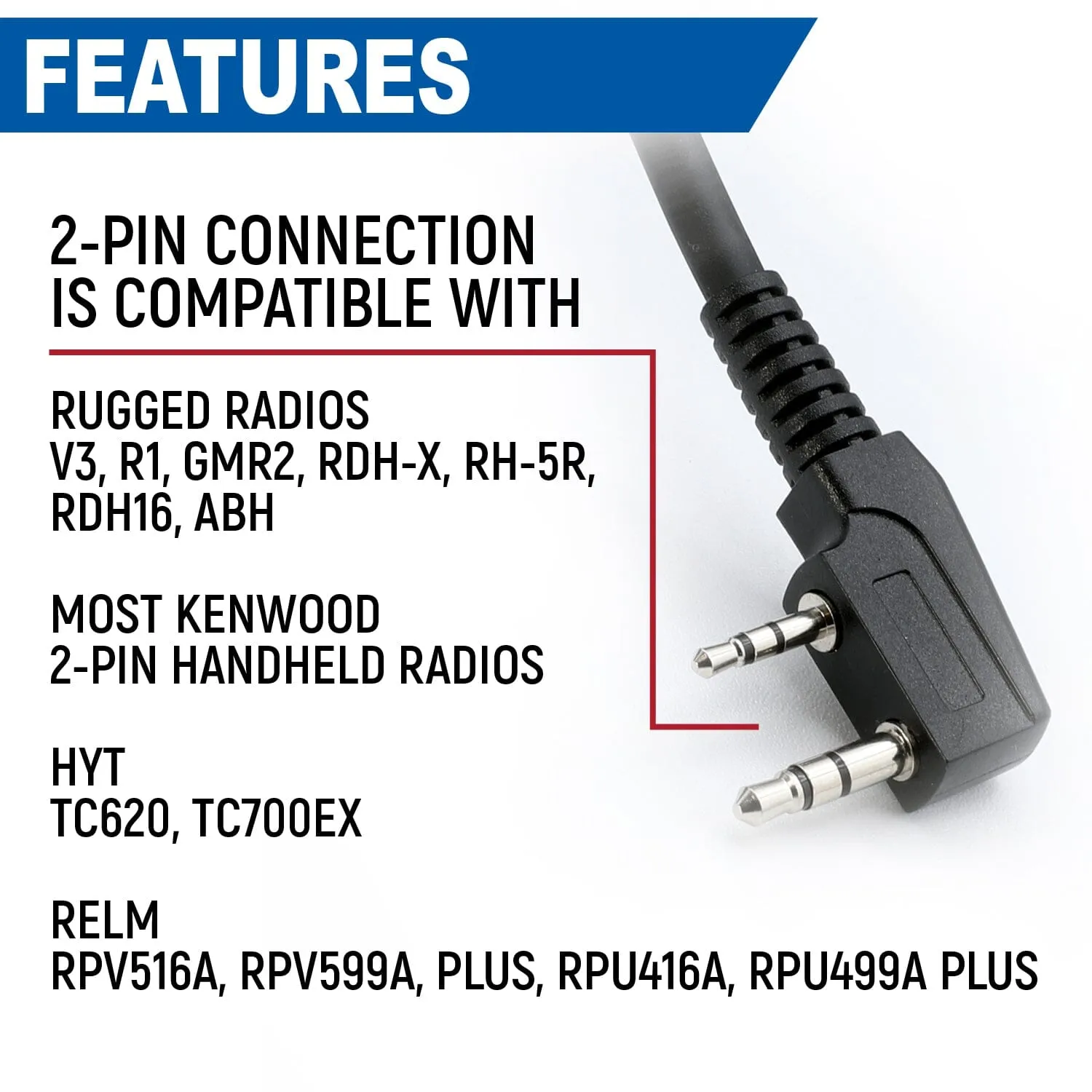 BUNDLE - Rugged R1 - Business Band Two Way Handheld Radio - with Hand Mic