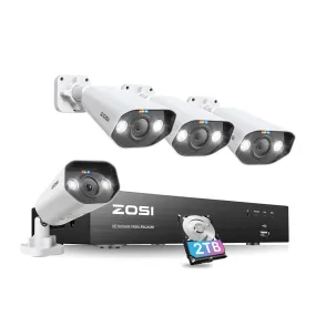 C182 4K 8 Channel Security System   Up to 8 Cameras   2TB Hard Drive