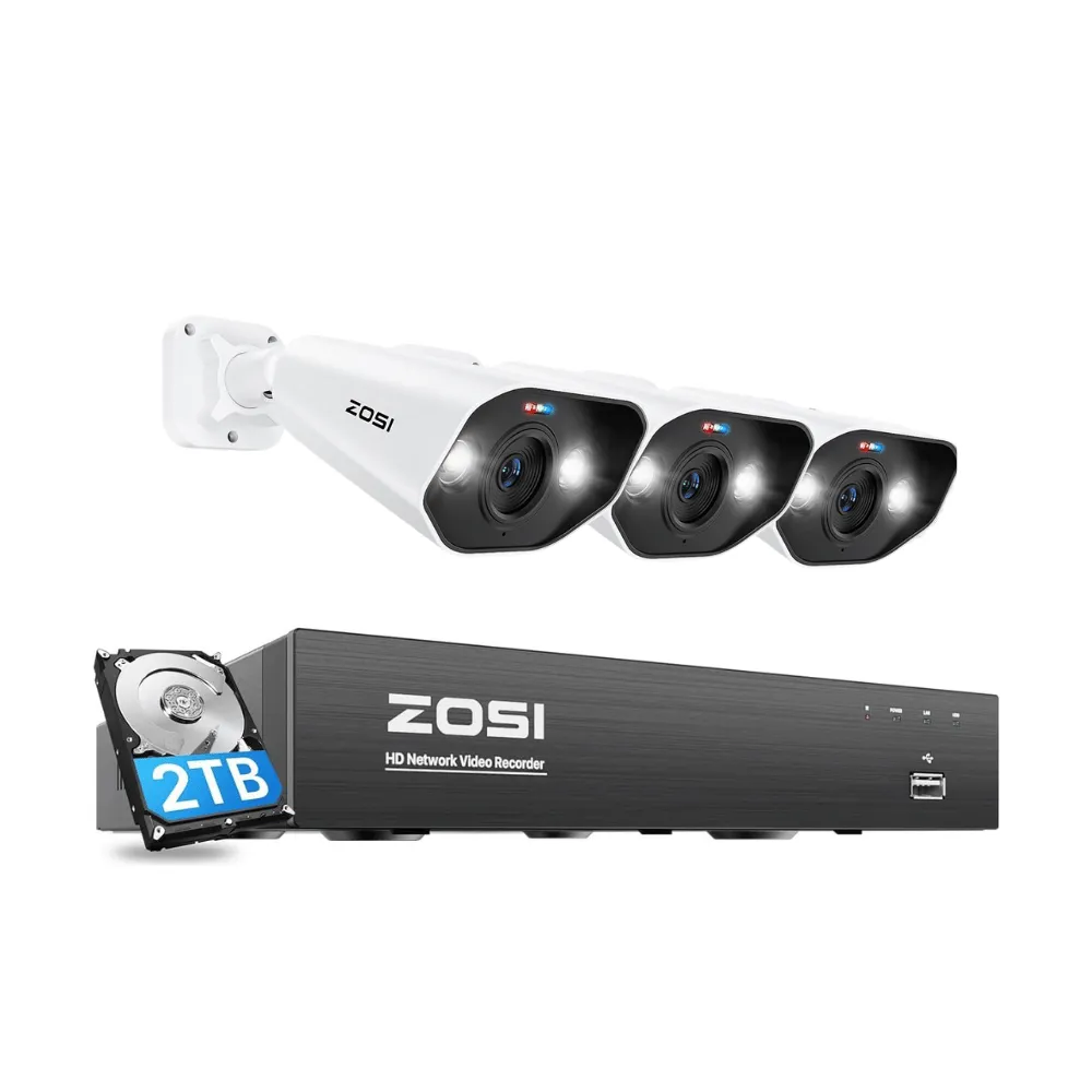 C182 4K 8 Channel Security System   Up to 8 Cameras   2TB Hard Drive
