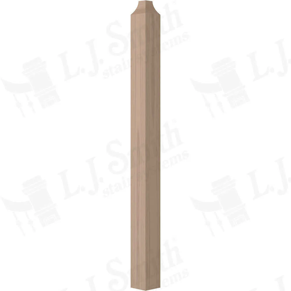 Cable or Tube System - Wood Newel - Level Blank Newel - B-400-48