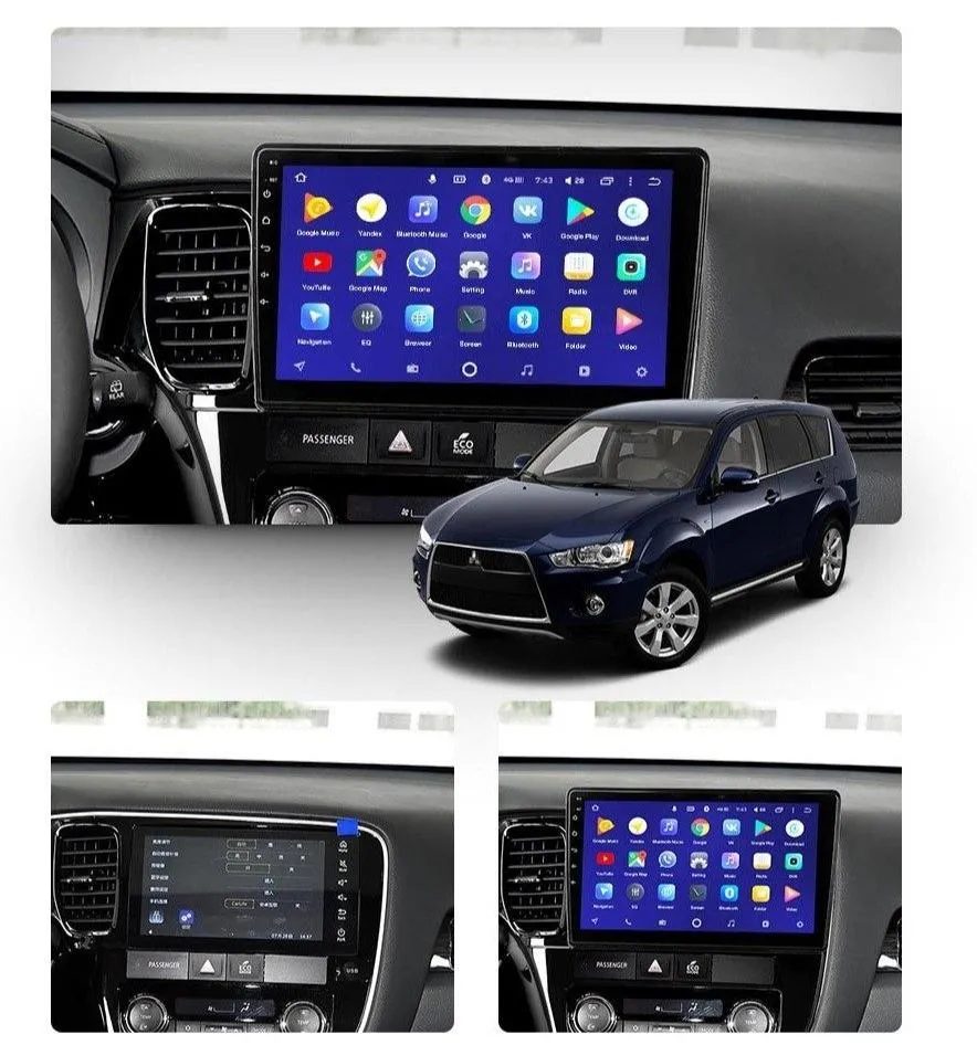 Car Dealz 10.2" Android 10.0 Mitsubishi Outlander 3 GF0W GG0W 2012-2018 In Dash Plus OEM Fascia